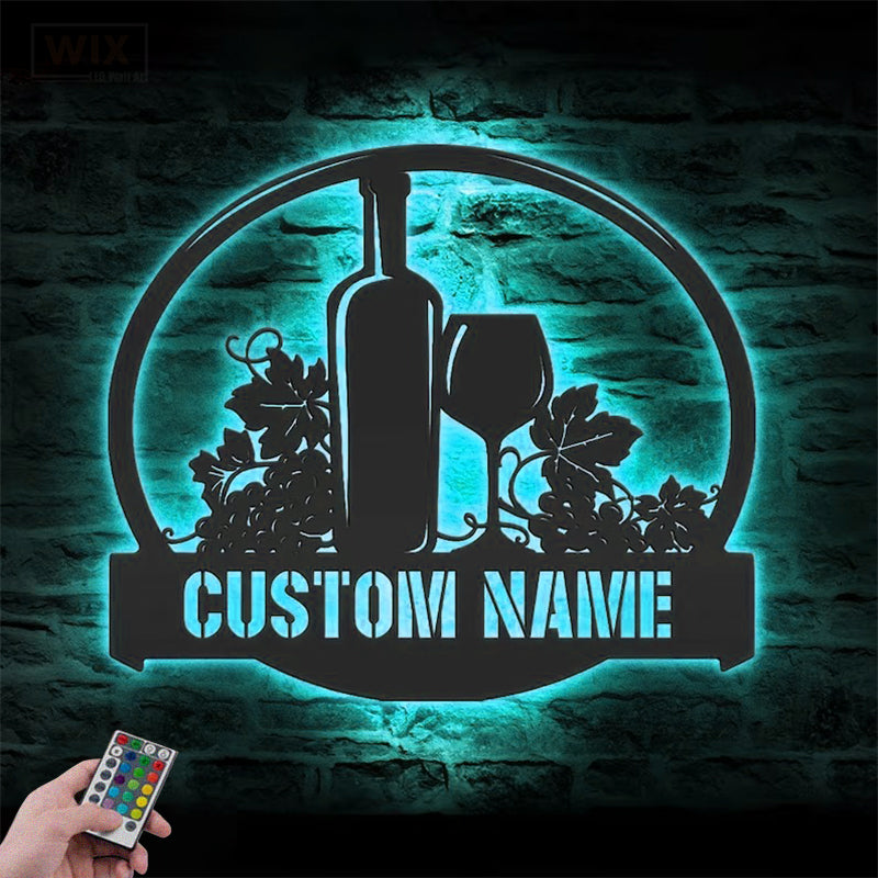 Wine LED Metal Sign - Wix Decor