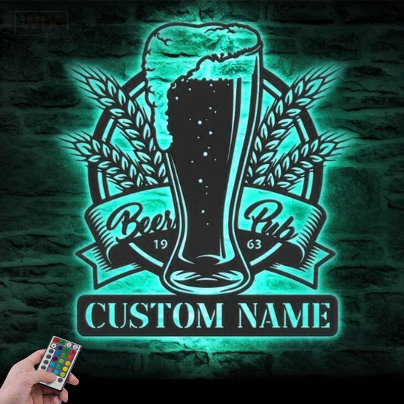 Wine LED Metal Sign - Wix Decor