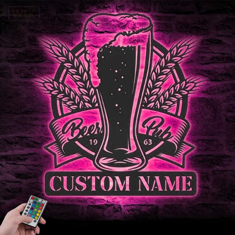 Wine LED Metal Sign - Wix Decor