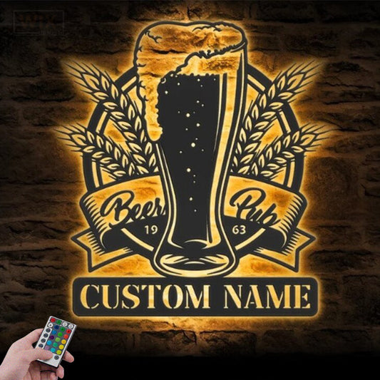 Wine LED Metal Sign - Wix Decor