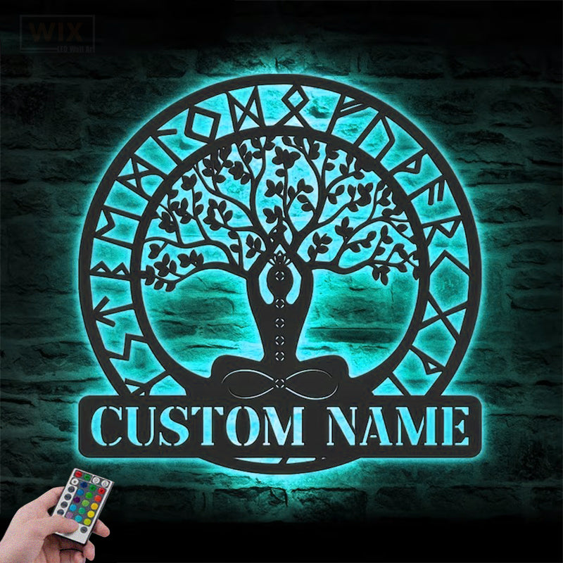 Yoga LED Metal Sign - Wix Decor