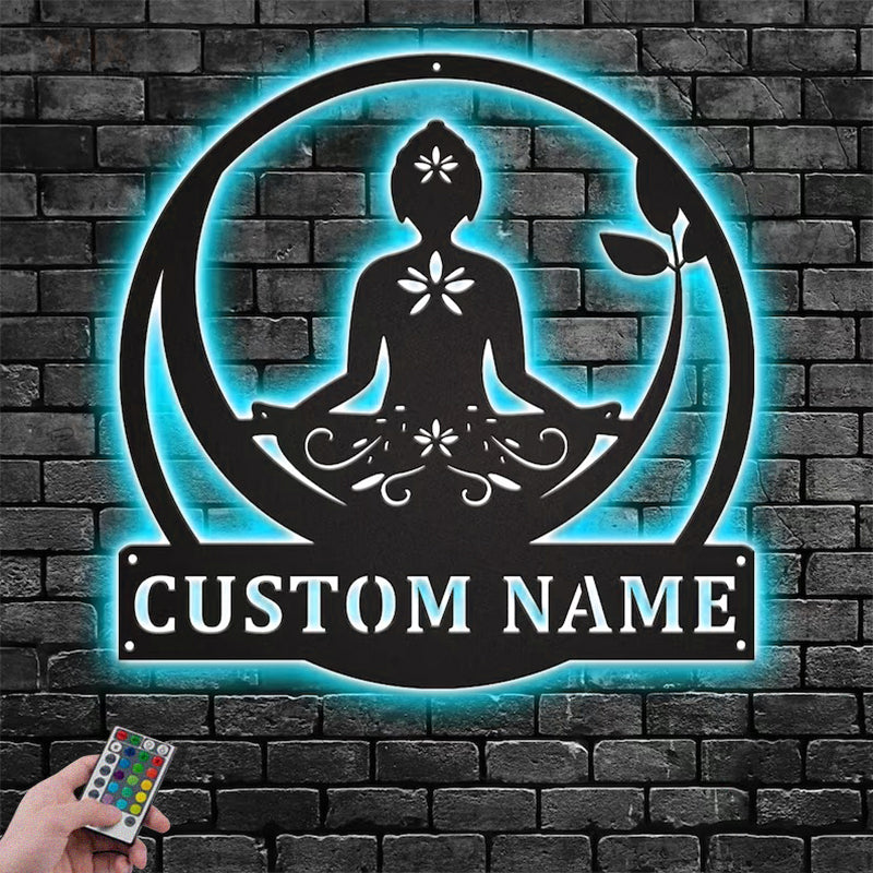 Yoga LED Metal Sign - Wix Decor