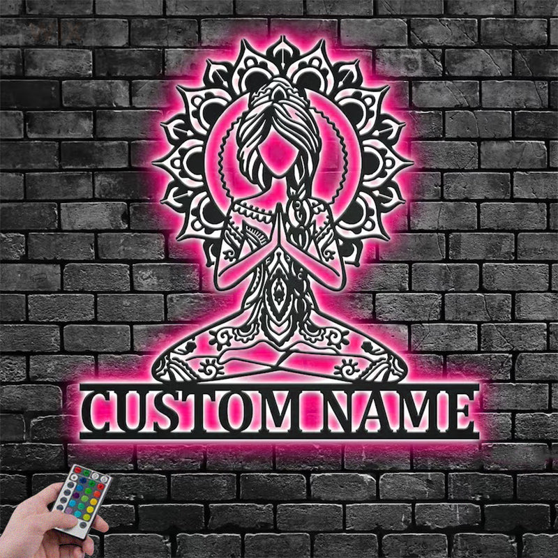 Yoga LED Metal Sign - Wix Decor