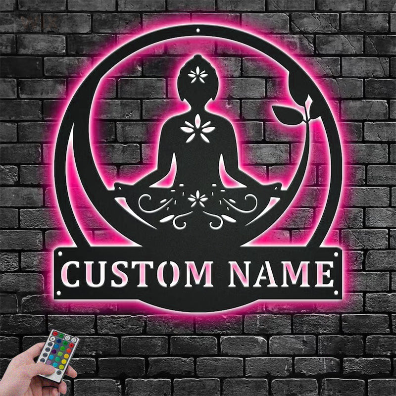 Yoga LED Metal Sign - Wix Decor