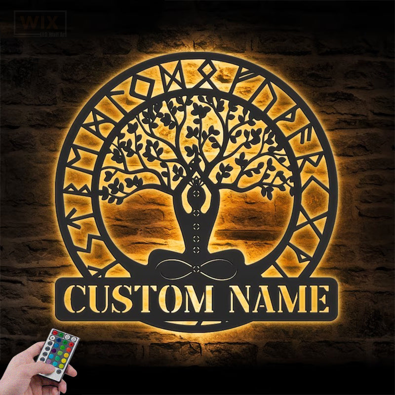 Yoga LED Metal Sign - Wix Decor