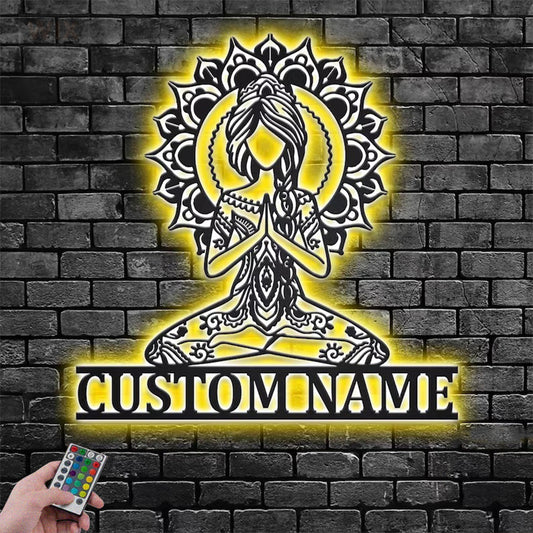 Yoga LED Metal Sign - Wix Decor