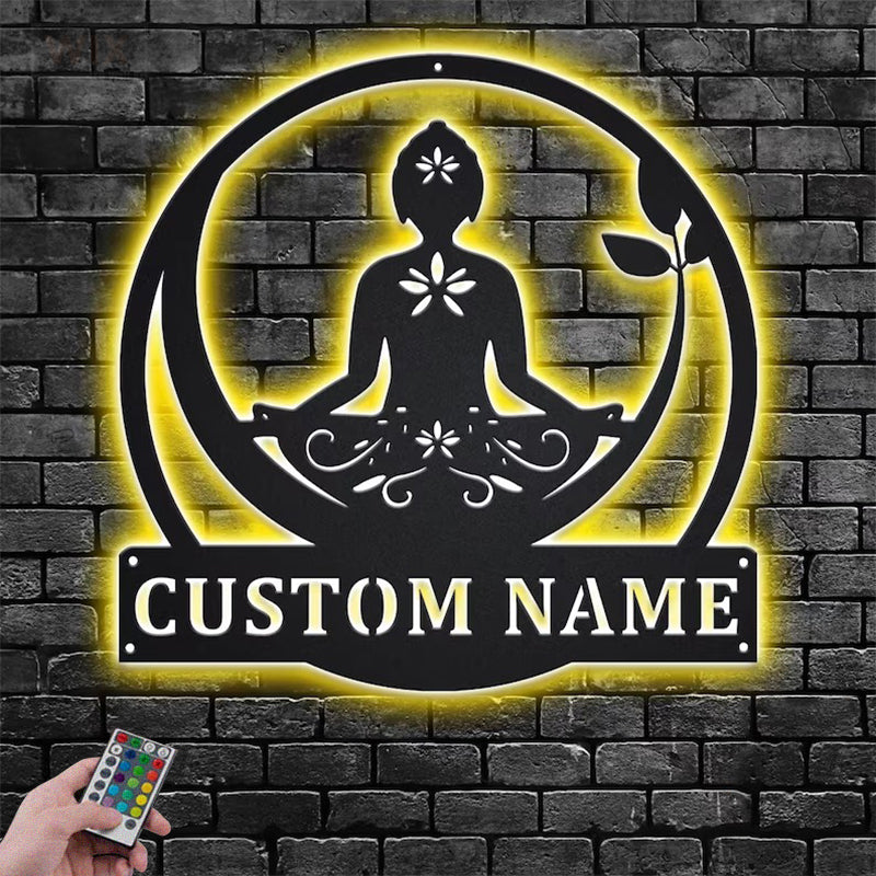 Yoga LED Metal Sign - Wix Decor