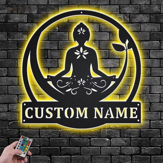 Yoga LED Metal Sign - Wix Decor
