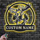 Deer Or Moose Hunting LED Metal Sign - Wix Decor