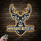 Deer Or Moose Hunting LED Metal Sign - Wix Decor