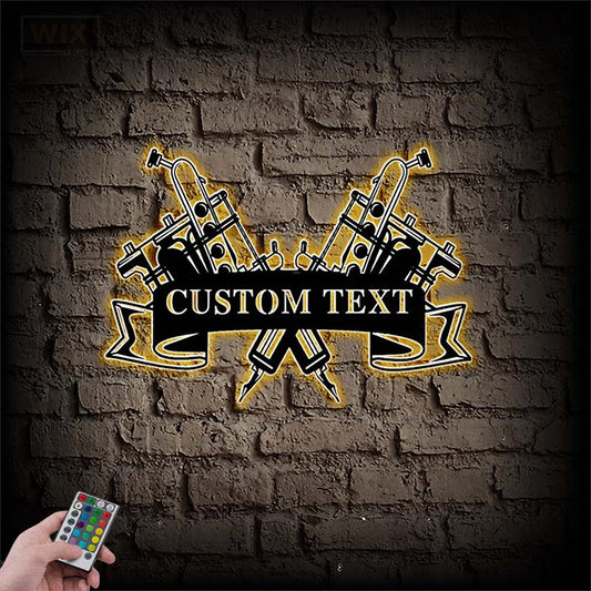 Tattoo Shop LED Metal Sign - Wix Decor