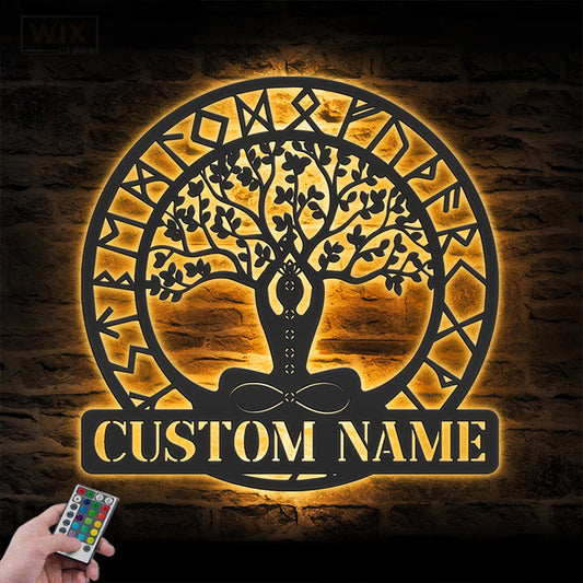 Yoga LED Metal Sign - Wix Decor