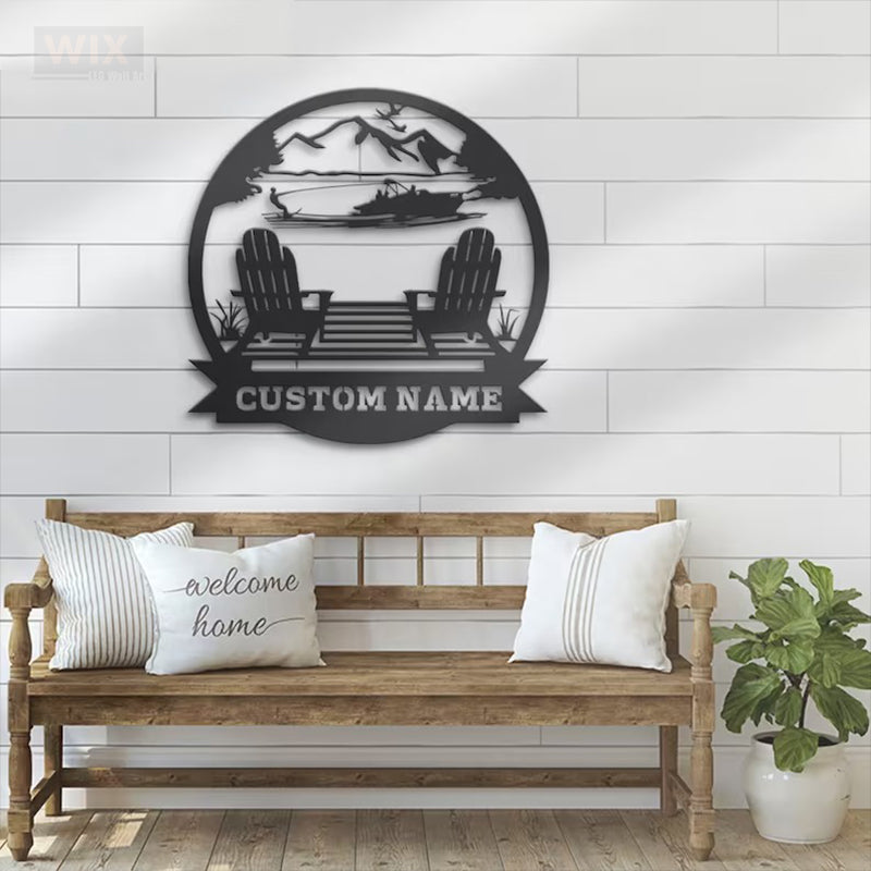 Lake House LED Metal Sign - Wix Decor