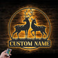Deer Or Moose Hunting LED Metal Sign - Wix Decor