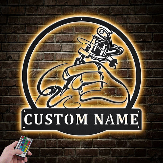 Tattoo Shop LED Metal Sign - Wix Decor