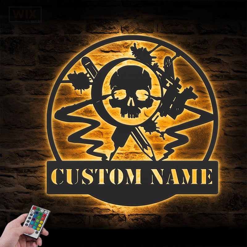 Tattoo Shop LED Metal Sign - Wix Decor