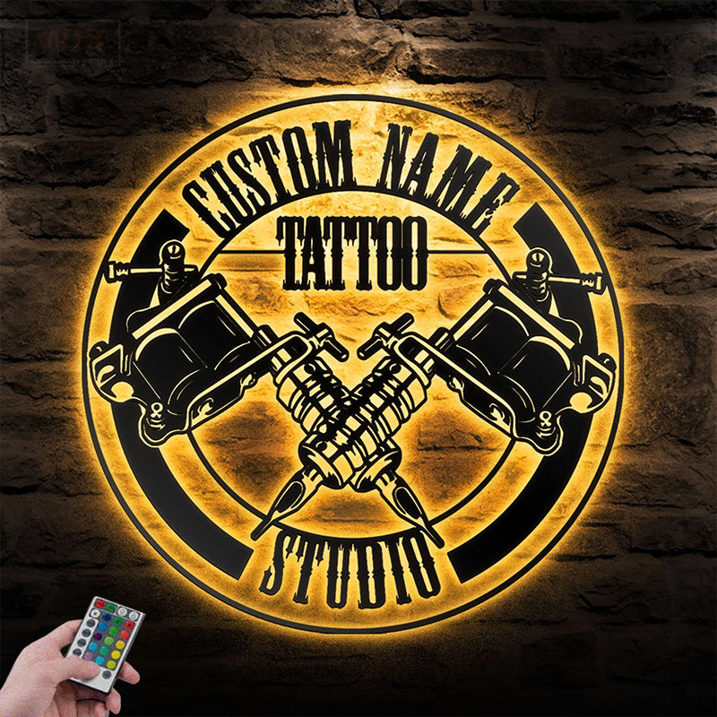 Tattoo Shop LED Metal Sign - Wix Decor