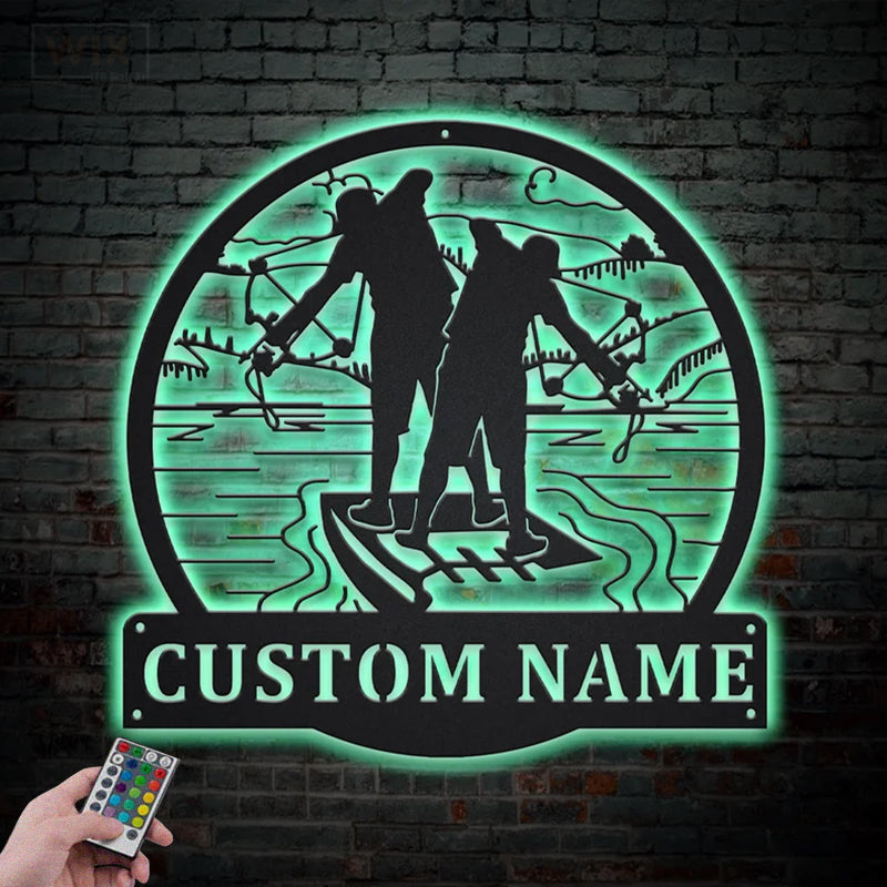 Fishing LED Metal Sign - Wix Decor