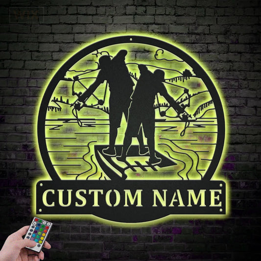 Fishing LED Metal Sign - Wix Decor