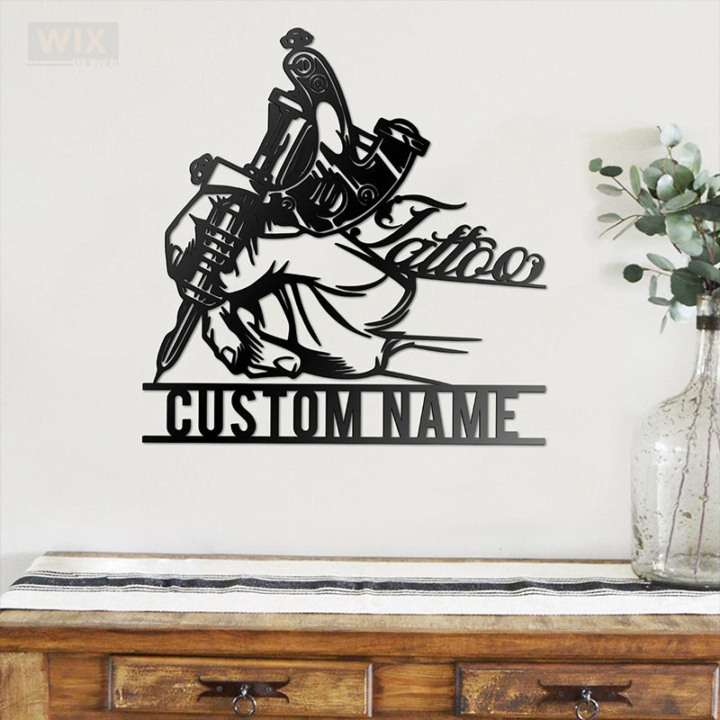 Tattoo Shop LED Metal Sign - Wix Decor