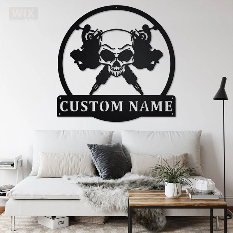Tattoo Shop LED Metal Sign - Wix Decor