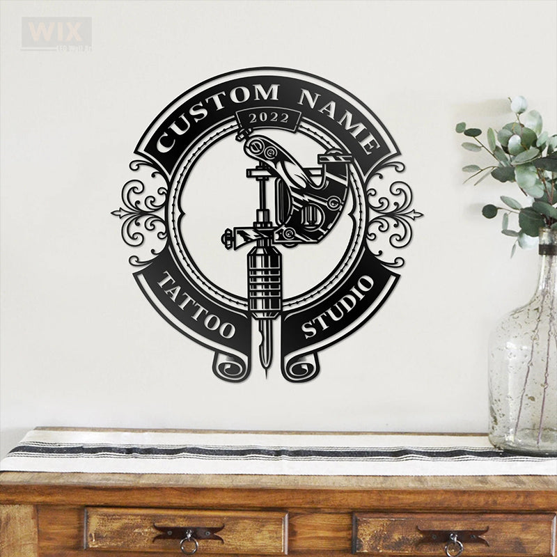 Tattoo Shop LED Metal Sign - Wix Decor