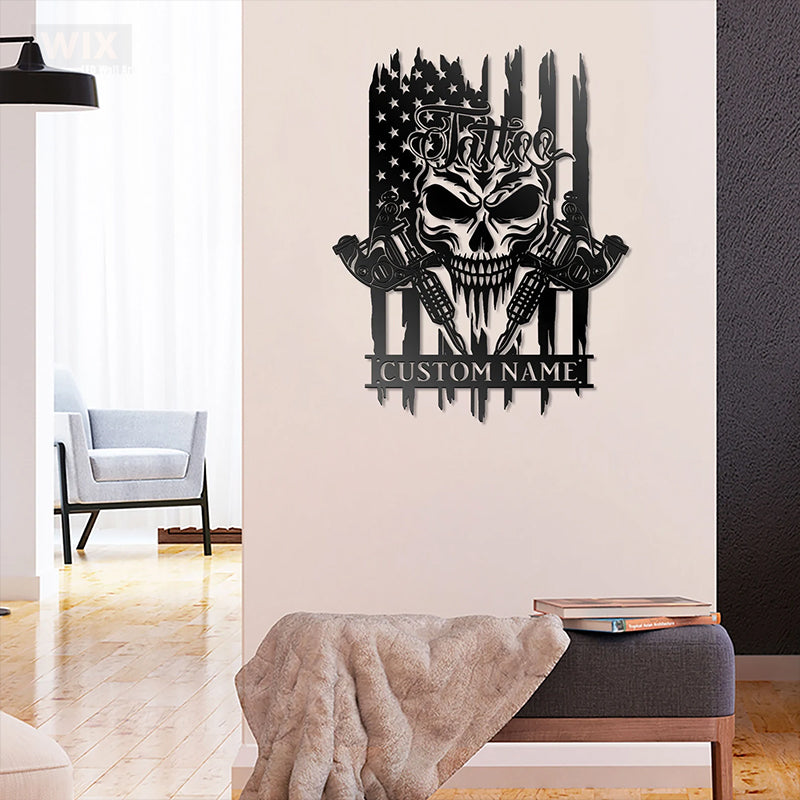 Tattoo Shop LED Metal Sign - Wix Decor