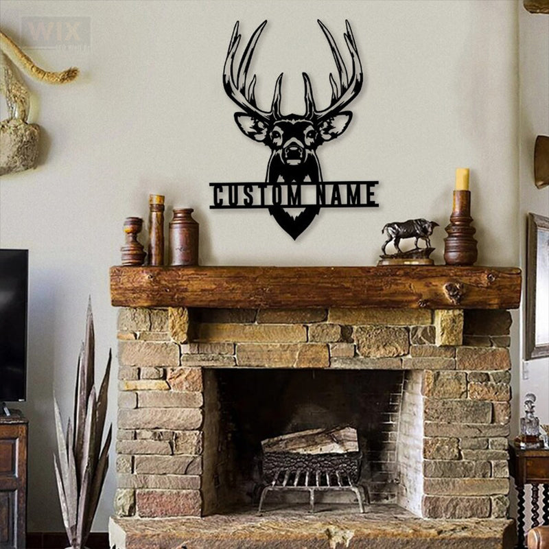 Deer Or Moose Hunting LED Metal Sign - Wix Decor