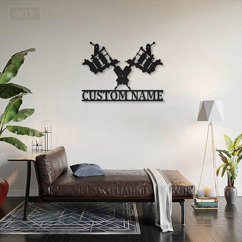 Tattoo Shop LED Metal Sign - Wix Decor