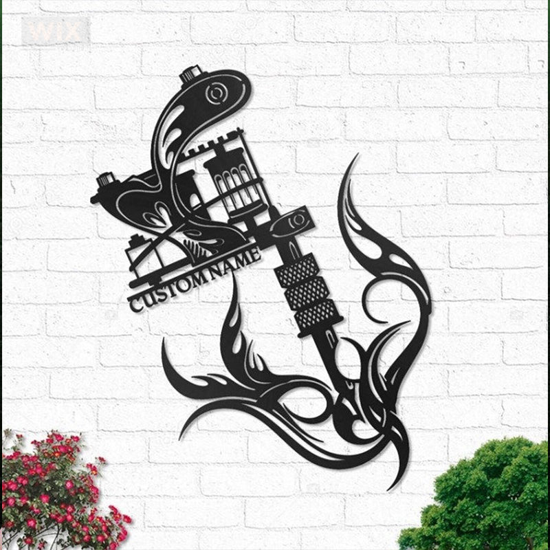 Tattoo Shop LED Metal Sign - Wix Decor