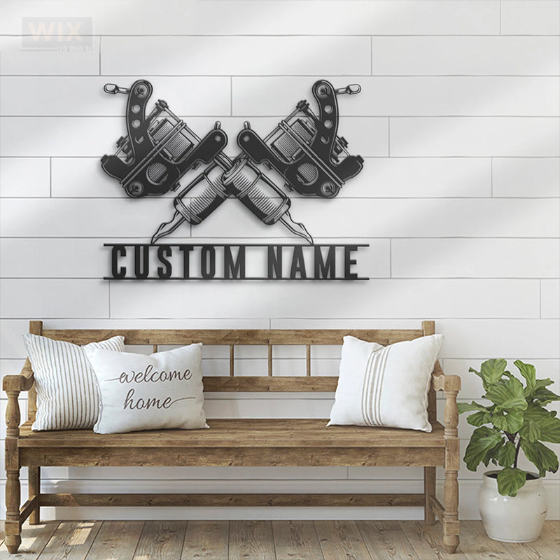 Tattoo Shop LED Metal Sign - Wix Decor