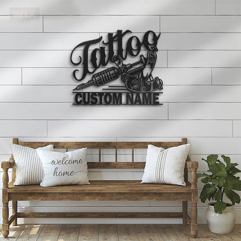 Tattoo Shop LED Metal Sign - Wix Decor