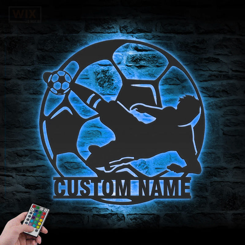 Soccer LED Metal Sign - Wix Decor