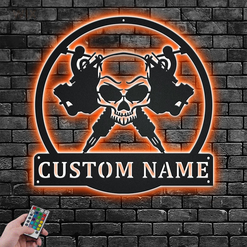 Tattoo Shop LED Metal Sign - Wix Decor