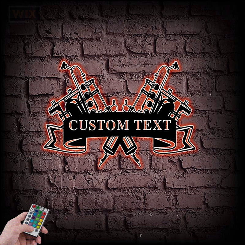Tattoo Shop LED Metal Sign - Wix Decor