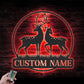 Deer Or Moose Hunting LED Metal Sign - Wix Decor