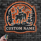 Deer Or Moose Hunting LED Metal Sign - Wix Decor