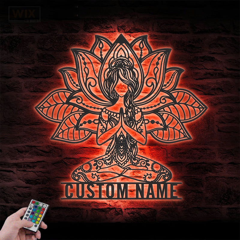 Yoga LED Metal Sign - Wix Decor