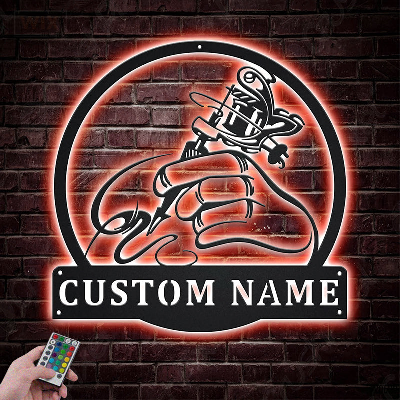 Tattoo Shop LED Metal Sign - Wix Decor