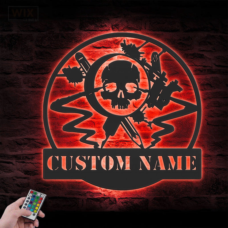Tattoo Shop LED Metal Sign - Wix Decor