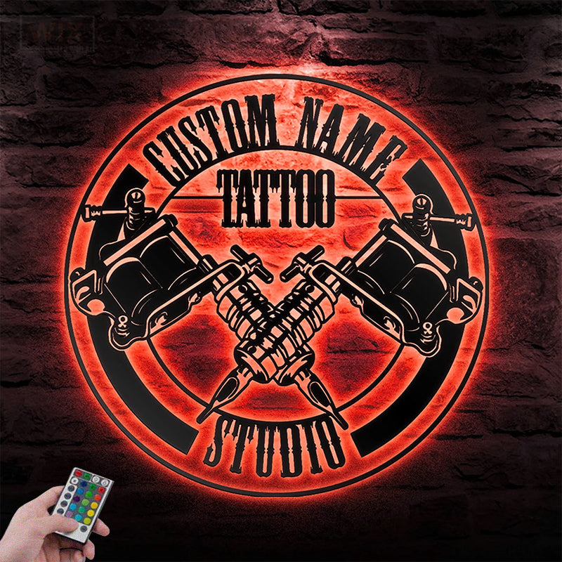 Tattoo Shop LED Metal Sign - Wix Decor