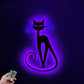 Cat Led Metal Sign 