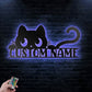 Cat Led Metal Sign - Wix Decor
