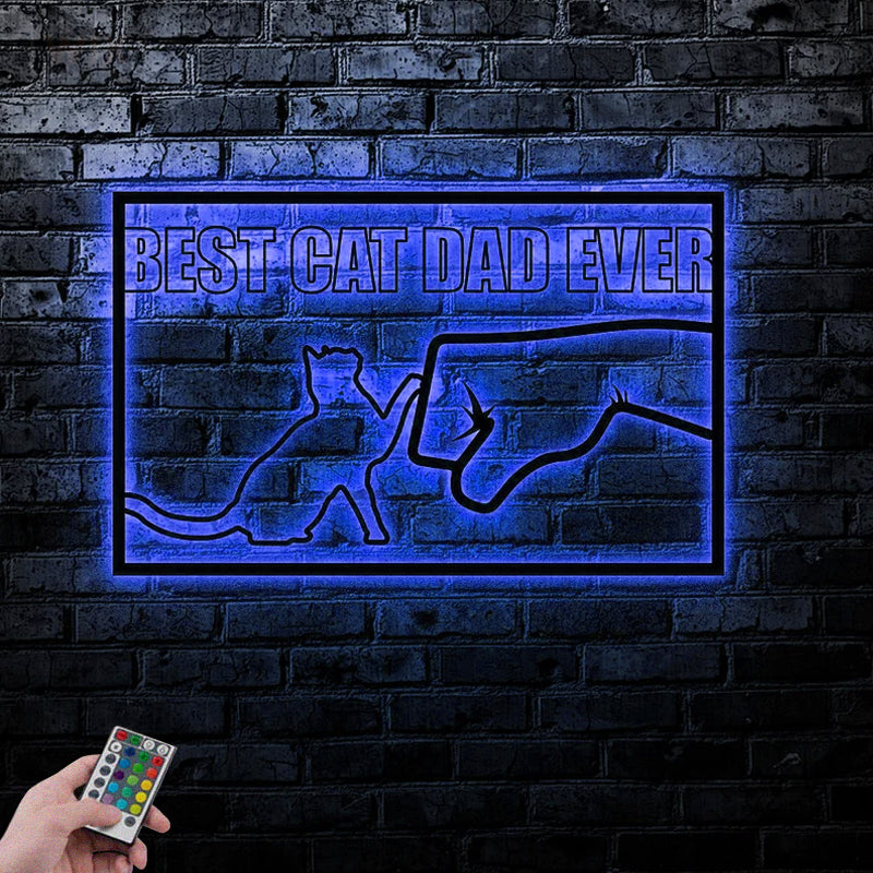 Cat Led Metal Sign - Wix Decor