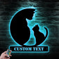 Cat Led Metal Sign - Wix Decor
