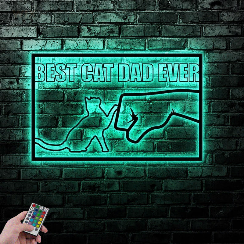 Cat Led Metal Sign - Wix Decor