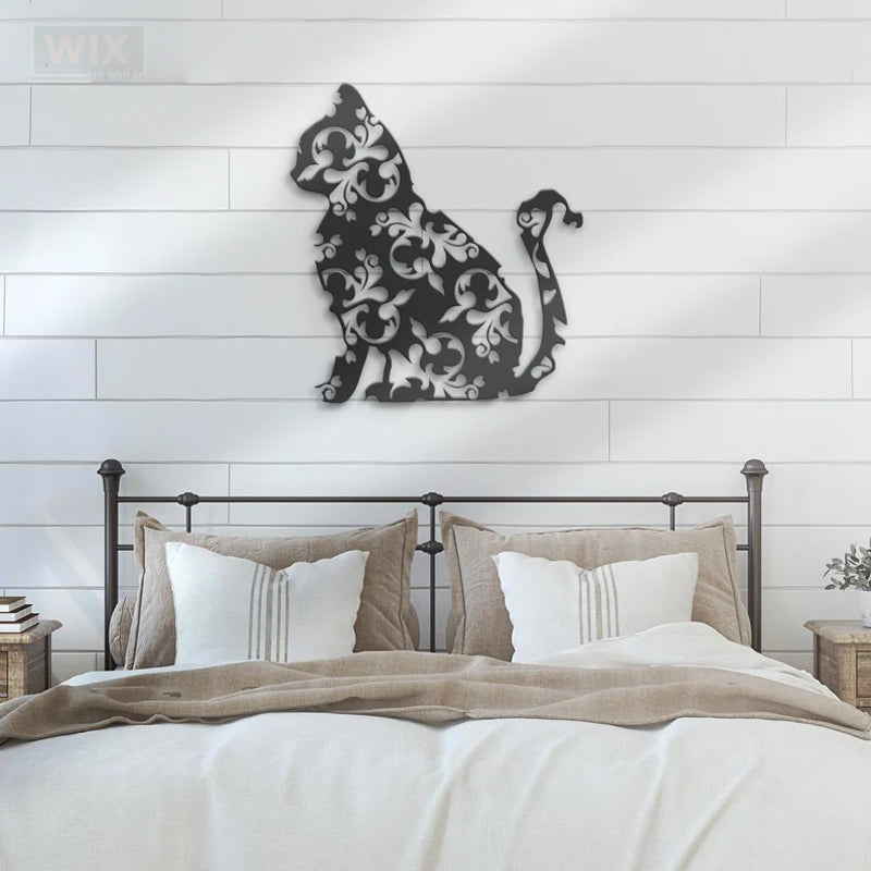 Cat Led Metal Sign - Wix Decor