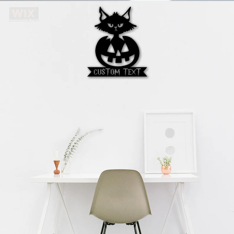 Cat Led Metal Sign - Wix Decor