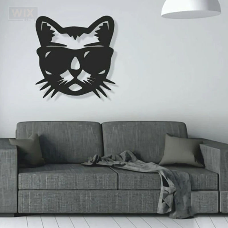 Cat Led Metal Sign - Wix Decor