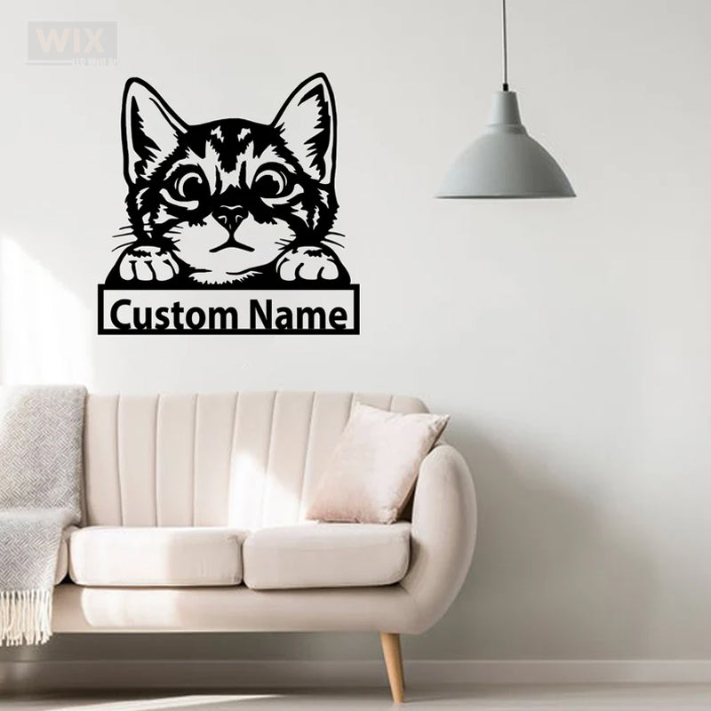 Cat Led Metal Sign - Wix Decor